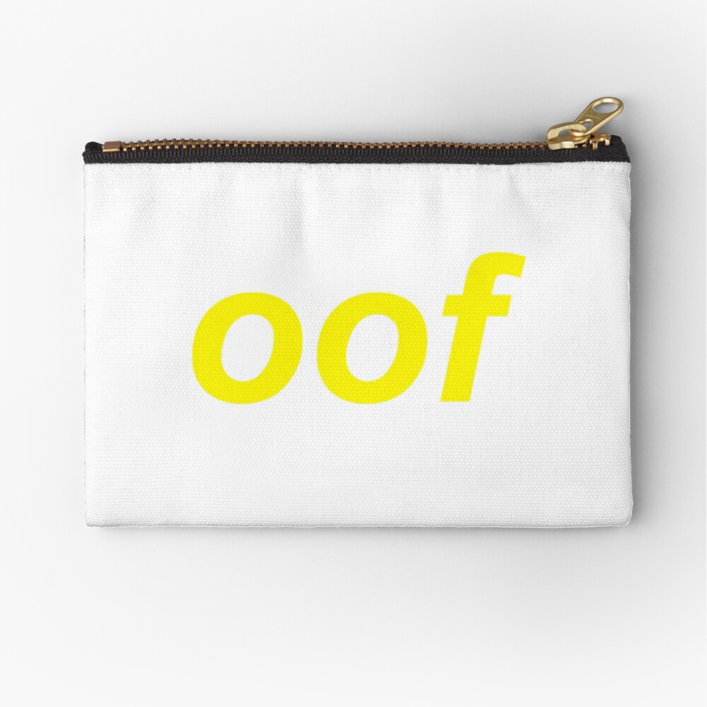 Oof Roblox Death Sound Meme Zipper Pouch By Cooki E Redbubble - ugh roblox sound