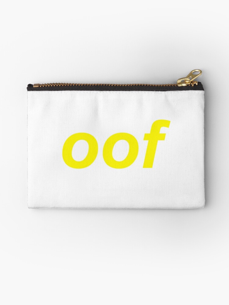 Oof Roblox Death Sound Meme Zipper Pouch By Cooki E Redbubble - oof sorry when you die in roblox sorry meme on meme