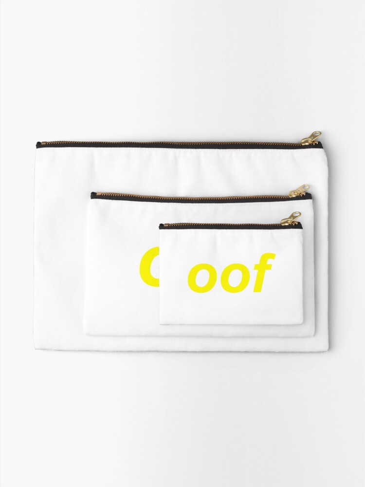 Oof Roblox Death Sound Meme Zipper Pouch By Cooki E Redbubble - oooofff roblox death sound meme