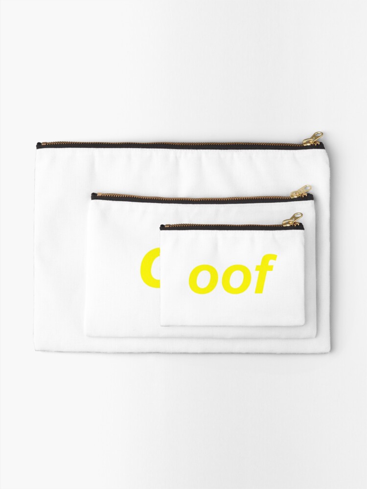 Oof Roblox Death Sound Meme Zipper Pouch By Cooki E Redbubble - death and memes 2 roblox
