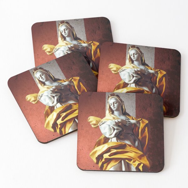 Item preview, Immaculate Conception with the Austrian flag in the background designed and sold by Crux Fidelis.