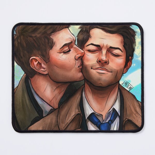 Item preview, Destiel kiss on the cheek designed and sold by M-O-E-M.