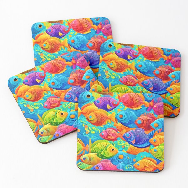 Item preview, Vibrant Cartoon Fish Pattern designed and sold by Health And Fitness Posts e-Store.