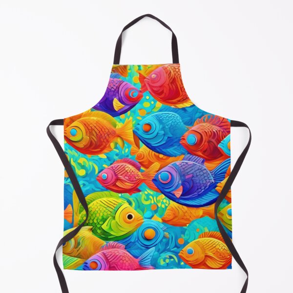 Item preview, Vibrant Cartoon Fish Pattern designed and sold by Health And Fitness Posts e-Store.