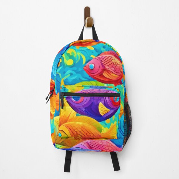 Item preview, Vibrant Cartoon Fish Pattern designed and sold by Health And Fitness Posts e-Store.