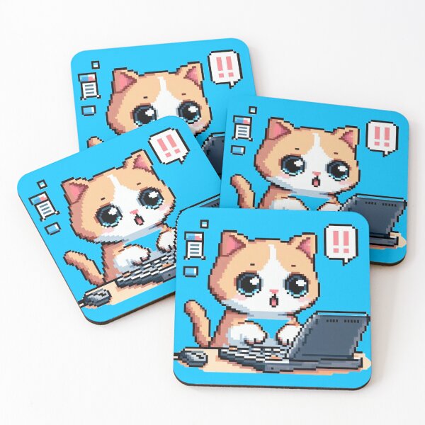 Item preview, Cat on Pc Pixelart designed and sold by SilverLook48.