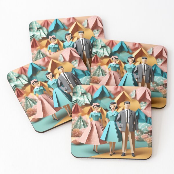 Item preview, Origami Art - Retro Trio: A Stylish Step Back to the '50s designed and sold by ArtfulFolds.