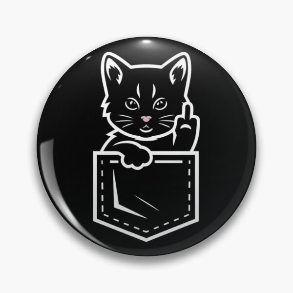 Funny Cat Brooch Pin - Middle Finger Gesture Lapel Pin, Humor Enamel Badge For Jackets & Bags