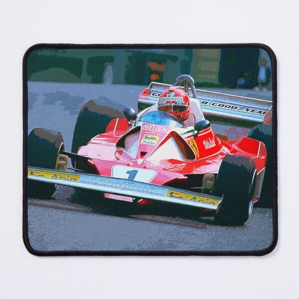 Item preview, Niki Lauda racing his 1976 F1 312T2 racecar watercolor designed and sold by Rodissimus1984.