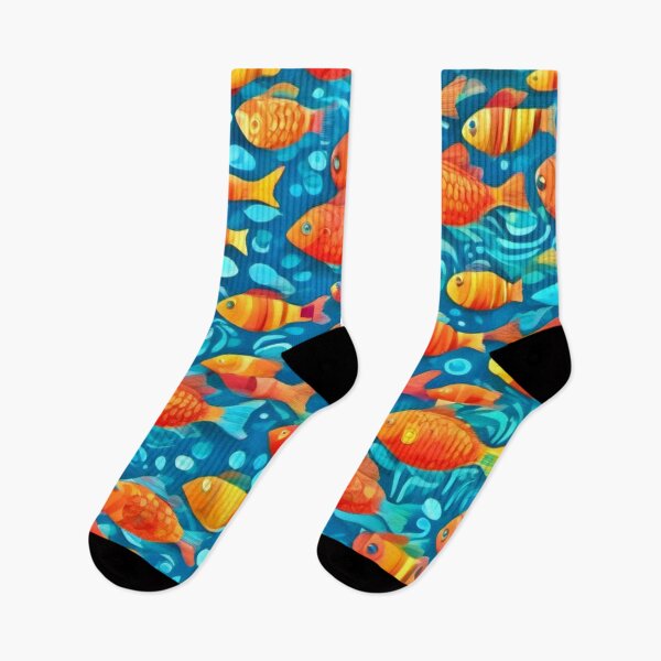Artikelvorschau, Buntes Fisch-Kunst-Muster entworfen und verkauft von Health And Fitness Posts e-Store.