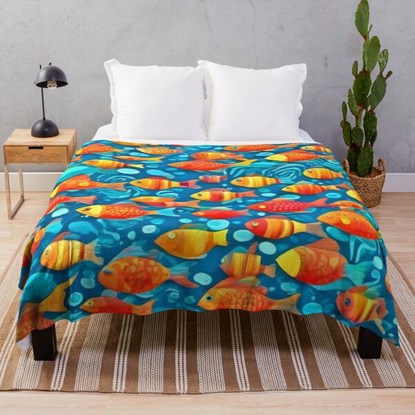 Item preview, Colorful Fish Art Pattern designed and sold by Health And Fitness Posts e-Store.