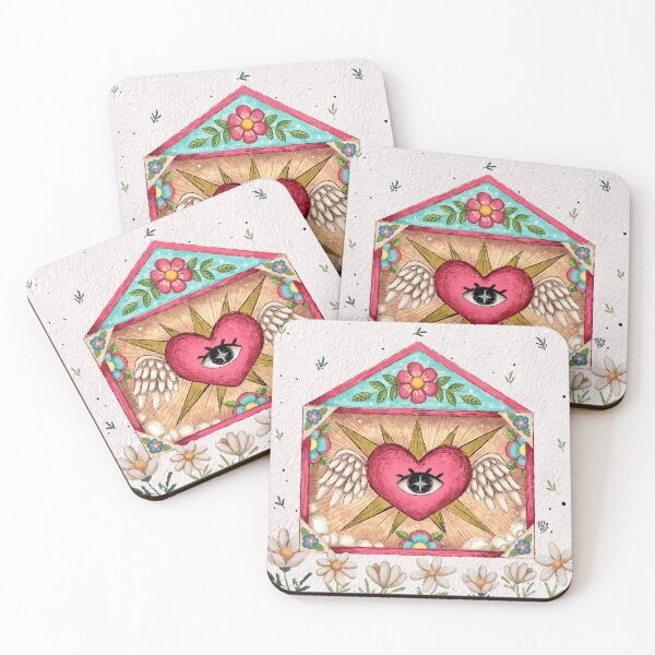 Item preview, Heart with wings, spiritual eye designed and sold by Reyko-ART.