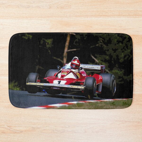 Item preview, Niki Lauda racing his 1976 F1 312T2 racecar in the German Grand Prix on the Nurburgring abstract designed and sold by Rodissimus1984.
