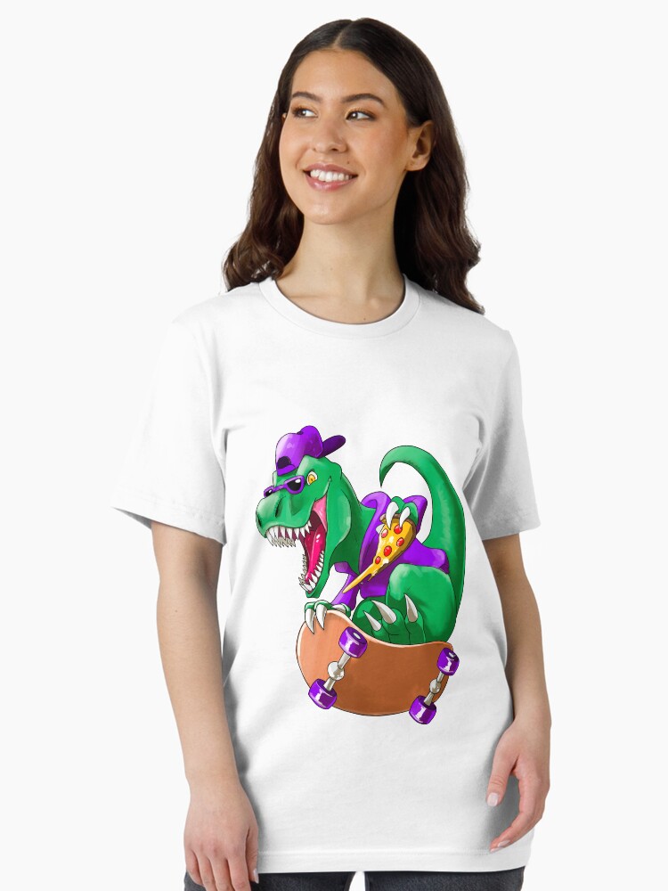 Thumbnail 2 of 7, Essential T-Shirt, Radical Boarding T-Rex! designed and sold by slifer.