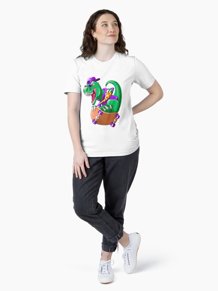 Thumbnail 4 of 7, Essential T-Shirt, Radical Boarding T-Rex! designed and sold by slifer.