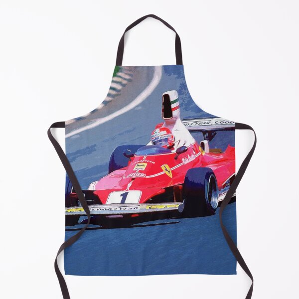 Item preview, Niki Lauda racing his 1975 F1 312T2 racecar in the German Grand Prix on the Nürburgring watercolor designed and sold by Rodissimus1984.