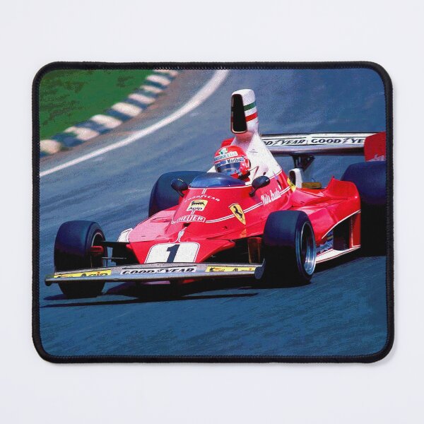 Item preview, Niki Lauda racing his 1975 F1 312T2 racecar in the German Grand Prix on the Nürburgring abstract designed and sold by Rodissimus1984.
