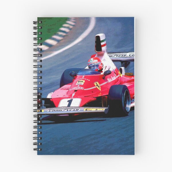 Item preview, Niki Lauda racing his 1975 F1 312T2 racecar in the German Grand Prix on the Nürburgring abstract designed and sold by Rodissimus1984.