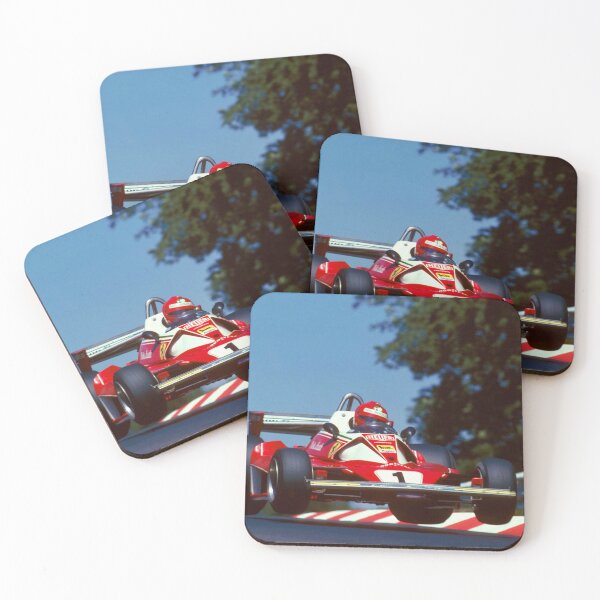 Item preview, Niki Lauda jumping his 1976 F1 312T2 racecar during the German Grand Prix on the Nürburgring oil painting designed and sold by Rodissimus1984.