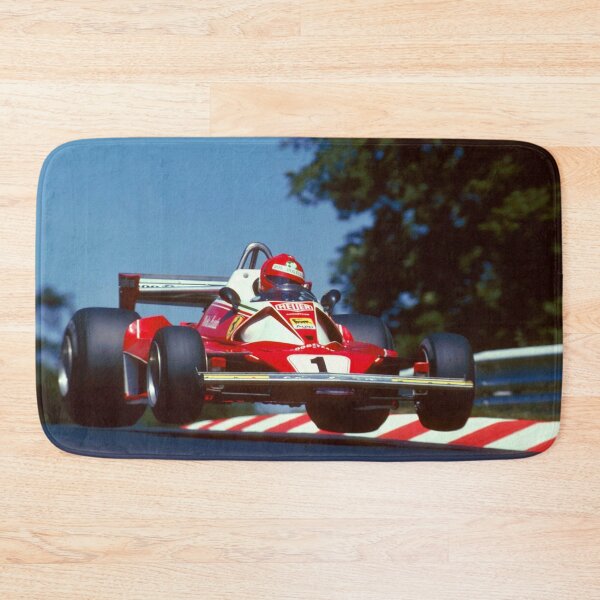 Item preview, Niki Lauda jumping his 1976 F1 312T2 racecar during the German Grand Prix on the Nürburgring oil painting designed and sold by Rodissimus1984.