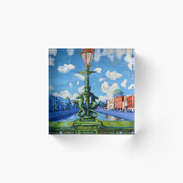Dublin Hippocampus, Grattan Bridge, Ireland. Acrylic Block