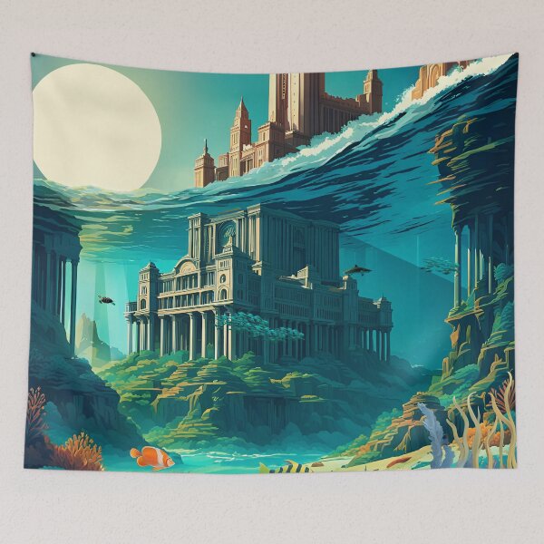 Item preview, Atlantis Lost Underwater City Of Utopian Myth designed and sold by Glimmersmith.