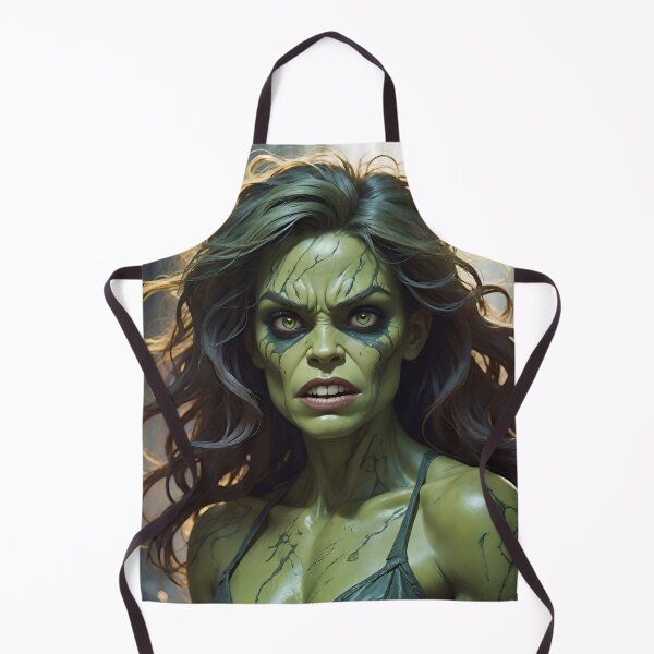 Item preview, Green Mutant Alien Superhero Zombie Woman designed and sold by TheArtOfPat.