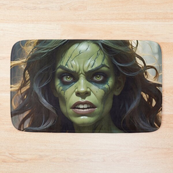 Item preview, Green Mutant Alien Superhero Zombie Woman designed and sold by TheArtOfPat.