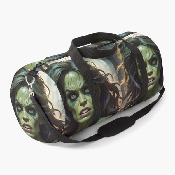 Item preview, Green Mutant Alien Superhero Zombie Woman designed and sold by TheArtOfPat.