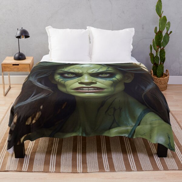 Item preview, Green Mutant Alien Superhero Zombie Woman designed and sold by TheArtOfPat.