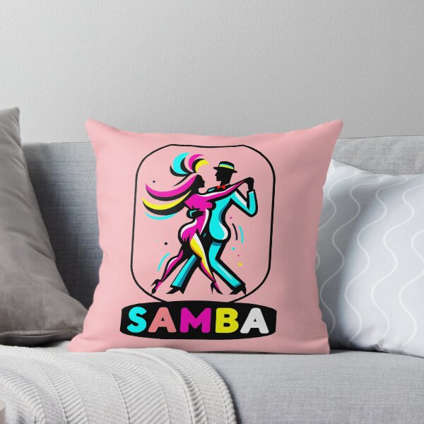 Item preview, SAMBA dance couple with text - color illustration minimal designed and sold by AD-Digital-Art.