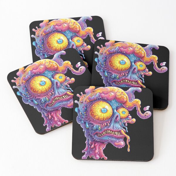 Item preview, Psychedelic Melting Monster Art | Trippy Colorful Horror designed and sold by meshhead.