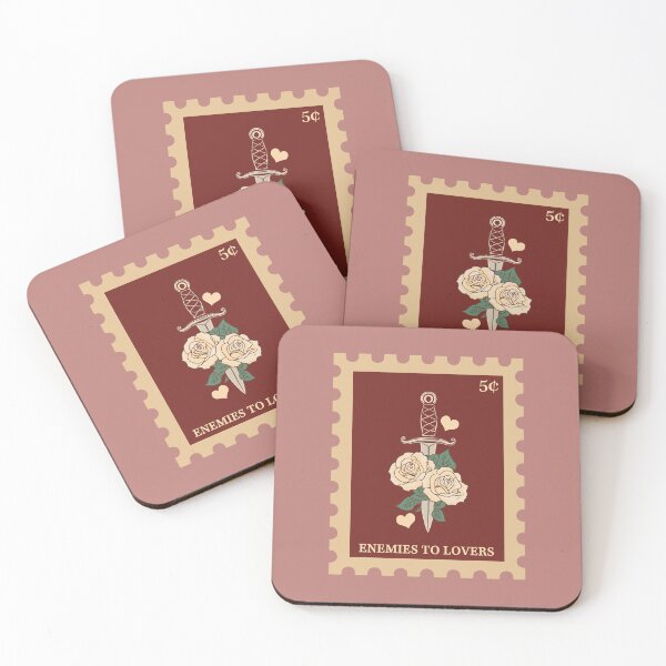 Item preview, Stamp Enemies To Lovers Romance Book Club Book Trope designed and sold by BookWishEra.
