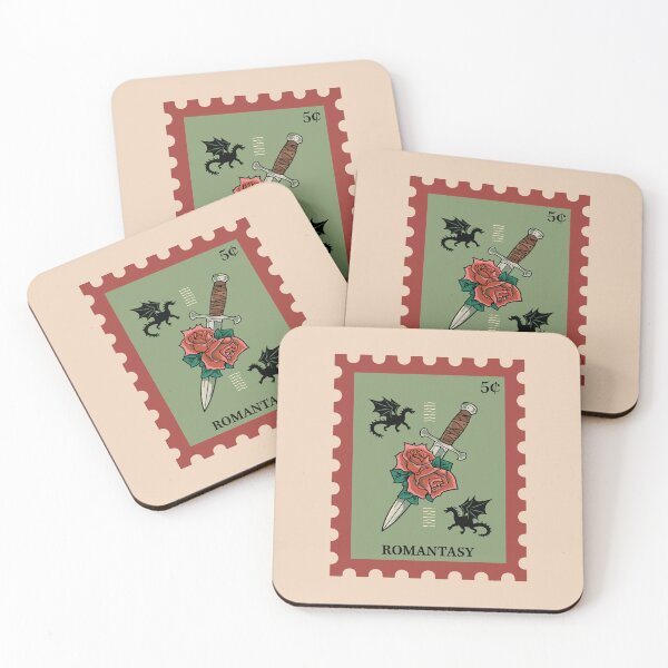 Item preview, Stamp Romantasy Romance Book Club Fantasy Book Trope designed and sold by BookWishEra.