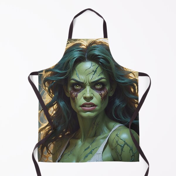 Item preview, Green Mutant Alien Superhero Zombie Woman designed and sold by TheArtOfPat.