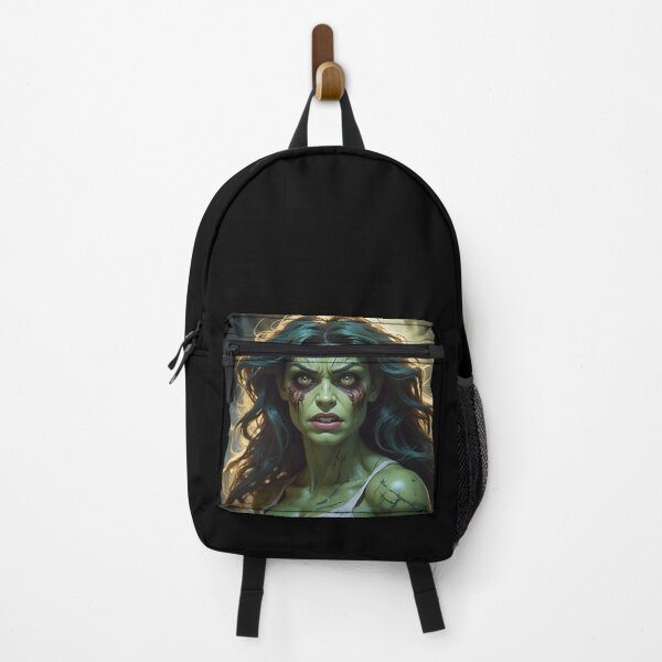 Item preview, Green Mutant Alien Superhero Zombie Woman designed and sold by TheArtOfPat.