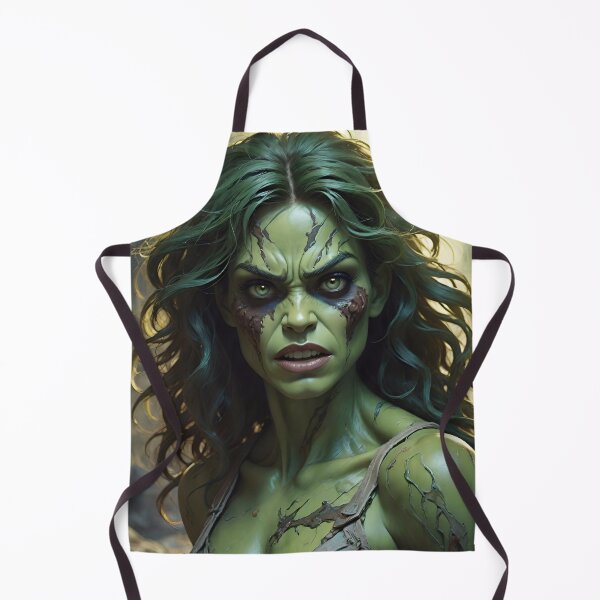 Item preview, Green Mutant Alien Superhero Zombie Woman designed and sold by TheArtOfPat.