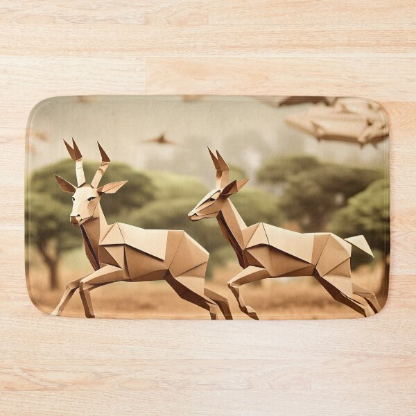 Item preview, Origami Art - Grace in Motion: Leaping Impalas of the Savanna designed and sold by ArtfulFolds.