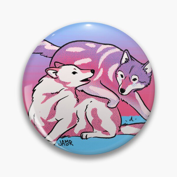 Item preview, Two Wolves Cool Retro designed and sold by jastinamor.