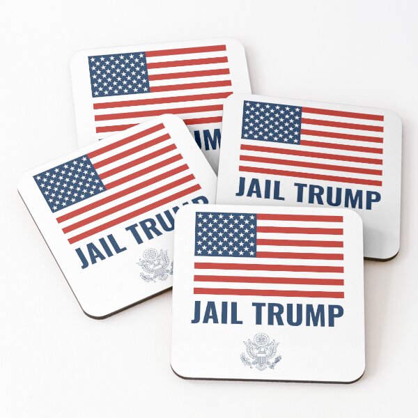 Item preview, Jail Trump Upside Down American Flag Anti-Trump Political Protest designed and sold by TQDitty.