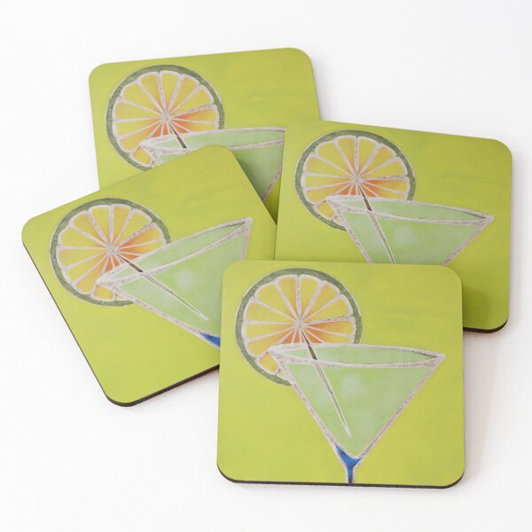 Item preview, Zesty Martini Reverie - Vibrant Glass with Lemon Garnish on Lively Yellow Background designed and sold by OlfactoART Studio.