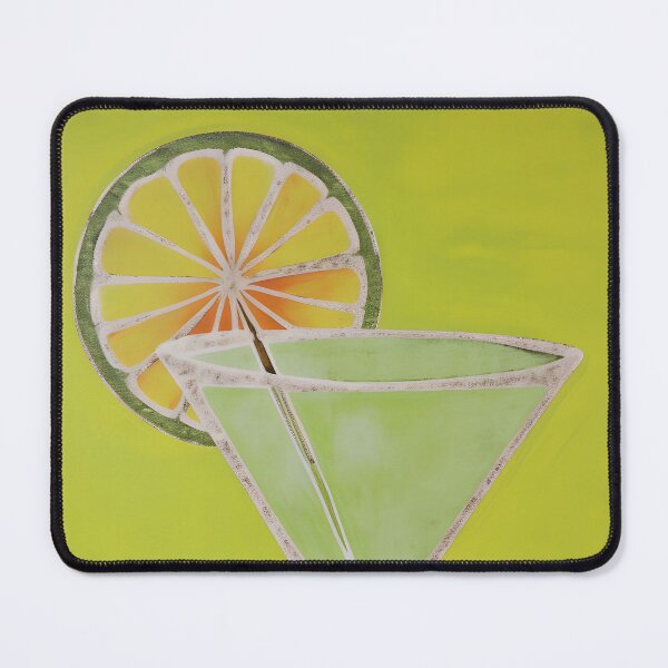 Item preview, Zesty Martini Reverie - Vibrant Glass with Lemon Garnish on Lively Yellow Background designed and sold by OlfactoART Studio.