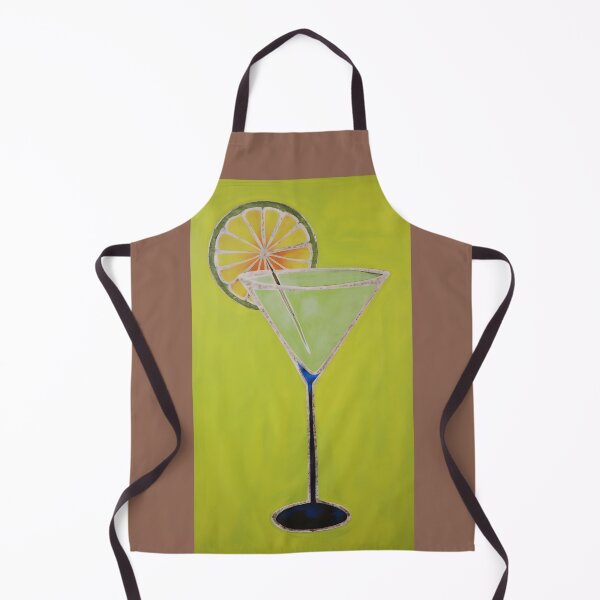 Item preview, Zesty Martini Reverie - Vibrant Glass with Lemon Garnish on Lively Yellow Background designed and sold by OlfactoART Studio.