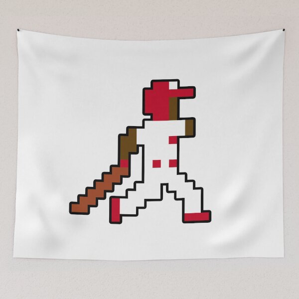 Item preview, Cincinnati Retro Pixel Baseball Player designed and sold by Bo-Bros-Tees.