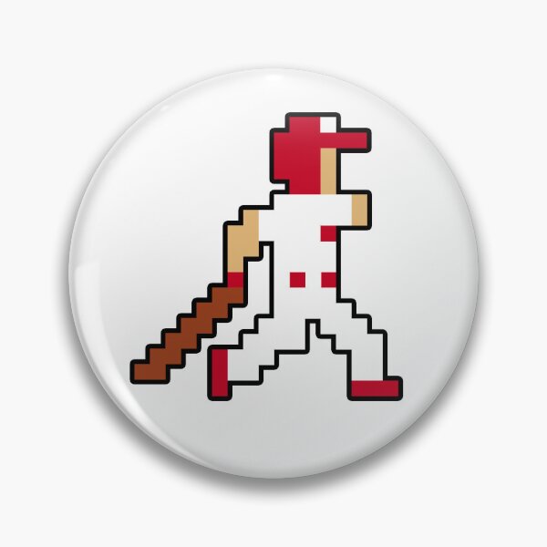 Artikelvorschau, Cincinnati Retro Pixel Baseballspieler entworfen und verkauft von Bo-Bros-Tees.