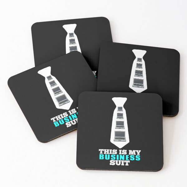 Item preview, This Is My Business Suit Funny Laptop Tie designed and sold by SharpThreadZ.