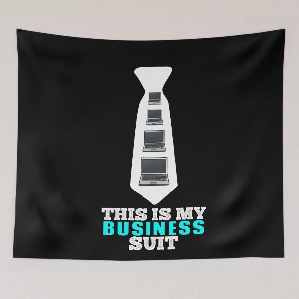Item preview, This Is My Business Suit Funny Laptop Tie designed and sold by SharpThreadZ.