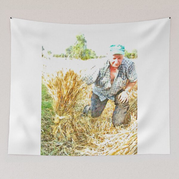 Item preview, Elderly farmer with sheaf of wheat designed and sold by Giuseppe Cocco.
