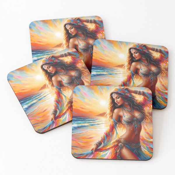 Item preview, Dancing on the Beach at Sunset  designed and sold by GroovyColors.