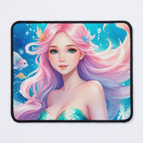 Item preview, Enchanting Little Mermaid Among Fish designed and sold by Florele.